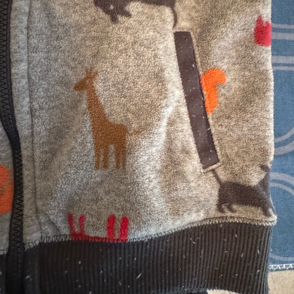 Carter’s fleece vest with fall animals - Picture 4 of 5